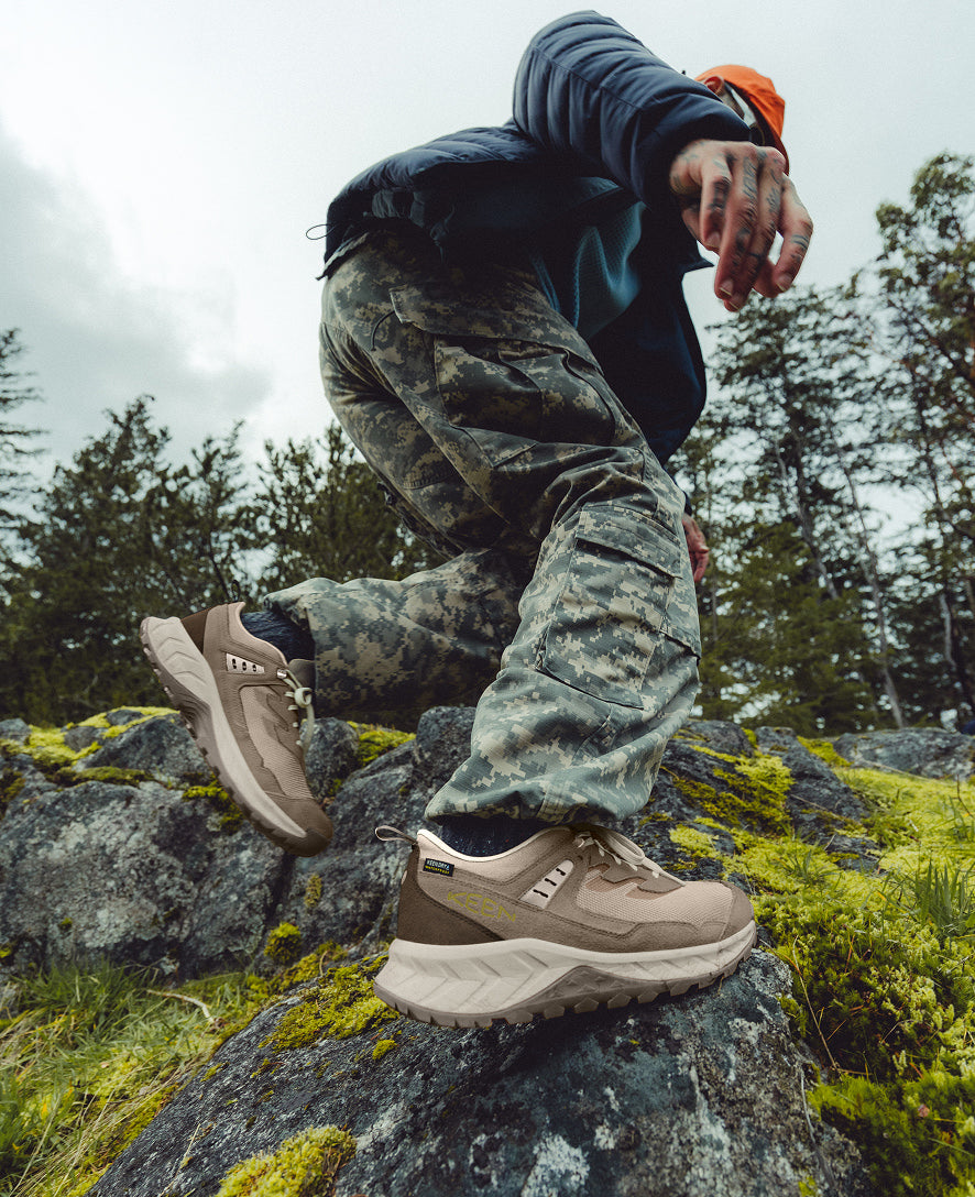 Men's Hightrail Vented Hiking Shoe Martini Olive/Black / Keen For sale