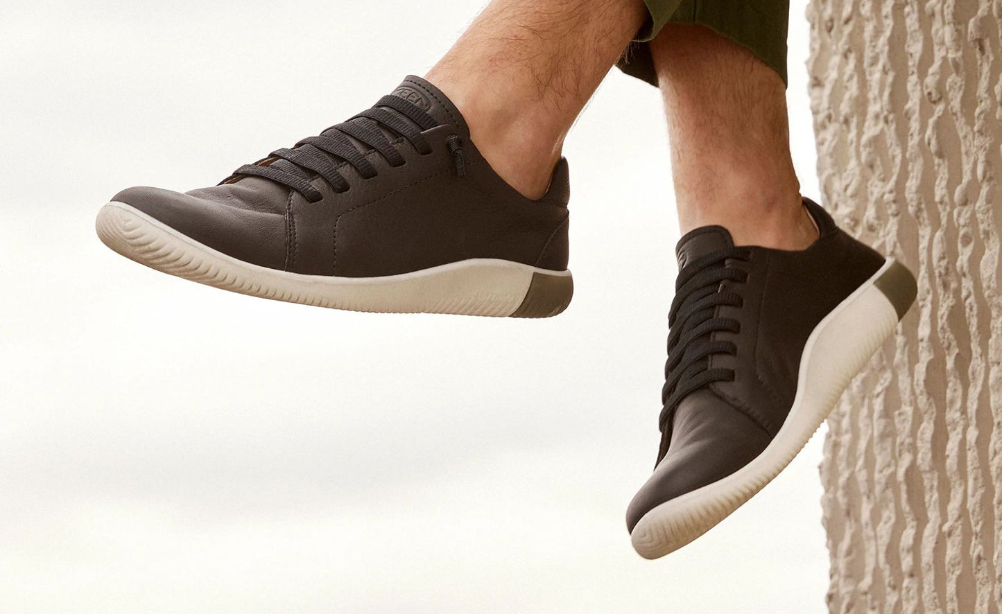 Men's KNX Leather Sneaker Black/Star White | Kenn On Sale