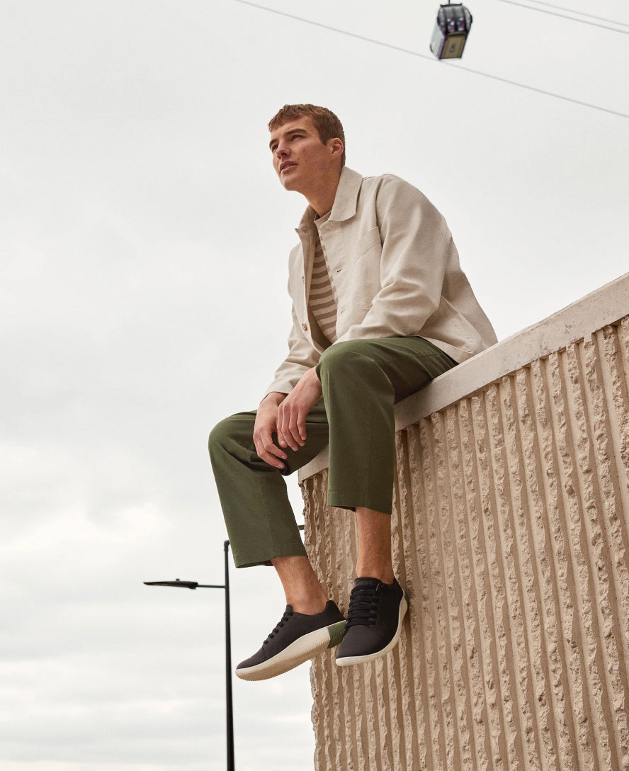 Men's KNX Leather Sneaker Black/Star White | Kenn On Sale