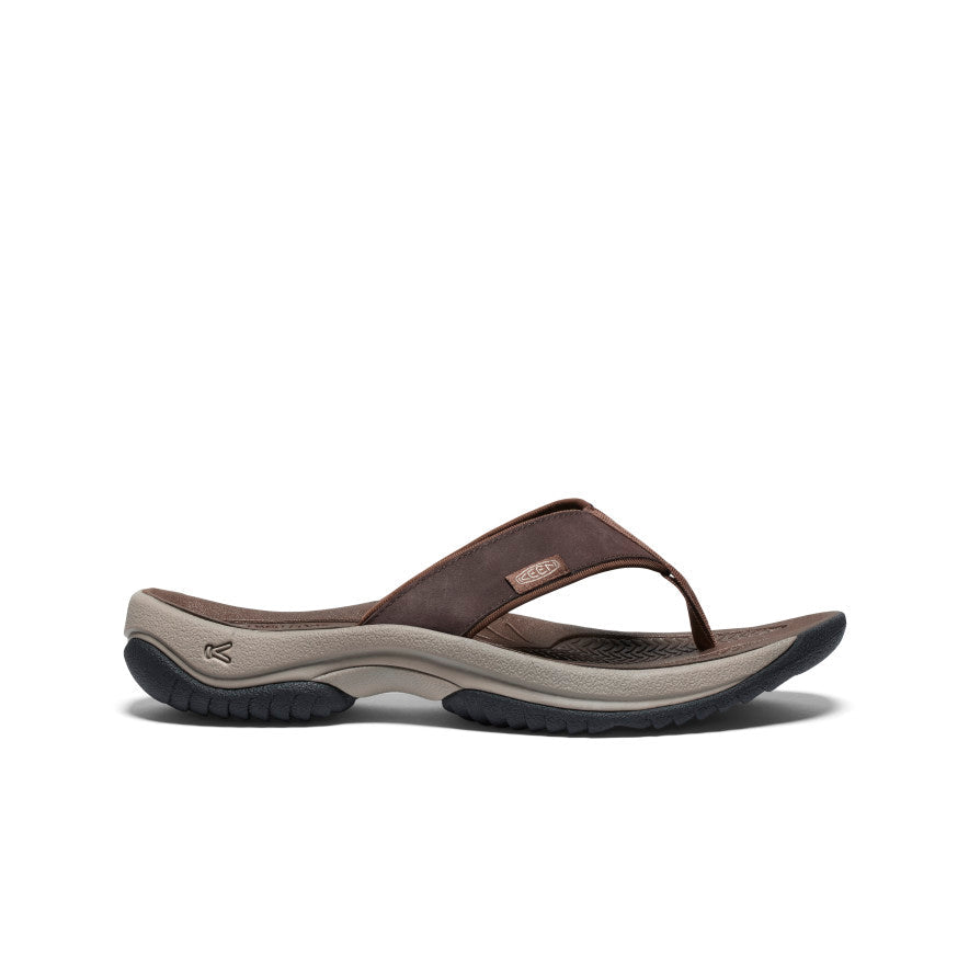 Men's Kona Leather Flip-Flop Java/Dark Earth / Keen Online