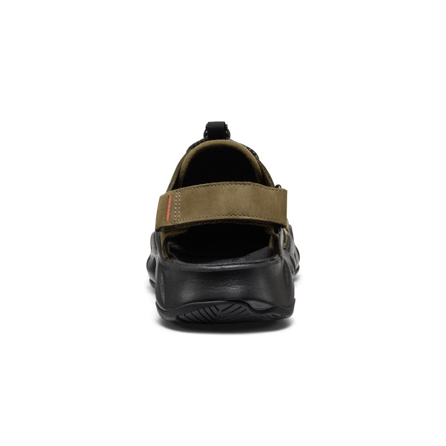 Men's Hyperport Fisherman Leather Sandal Dark Olive/Black | Keen Discount