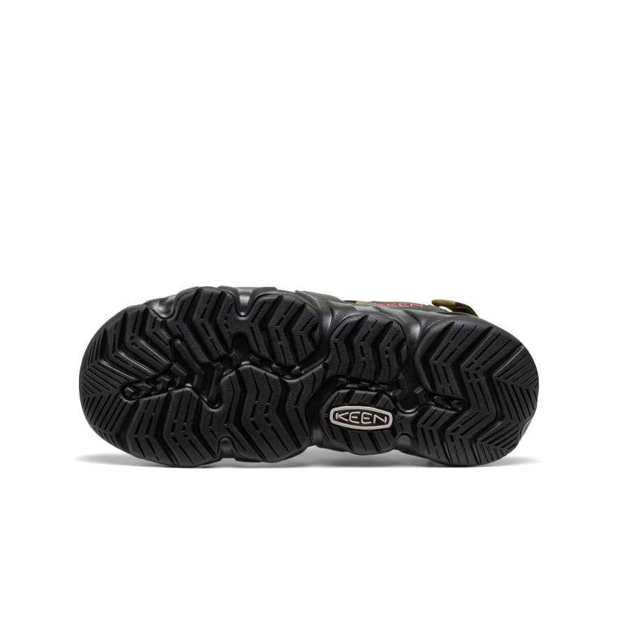 Men's Hyperport Fisherman Leather Sandal Dark Olive/Black | Keen Discount