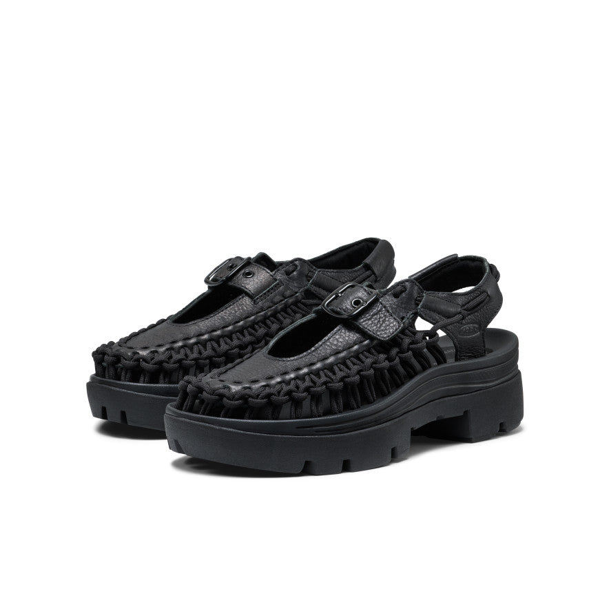 All Gender UNEEK PLT Mary Jane Sneaker Black Smooth Lea / Keen Sale