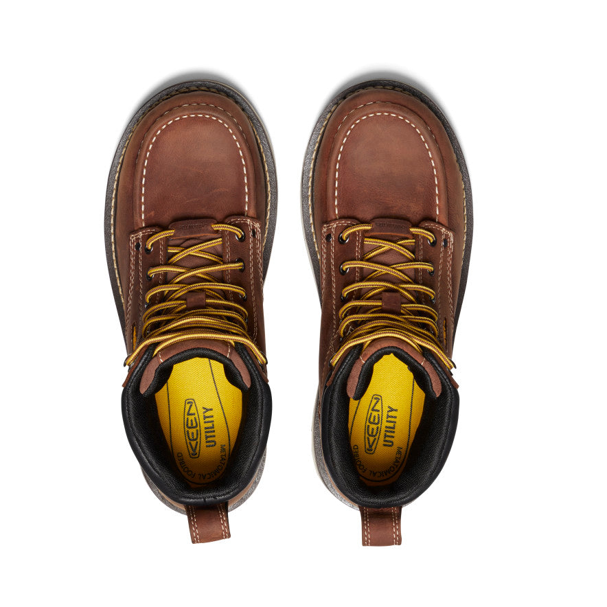 Men's Cincinnati 6" Waterproof 90° Heel Boot (Carbon Toe) Tuscan Red/Sandshell | Kenn On Sale
