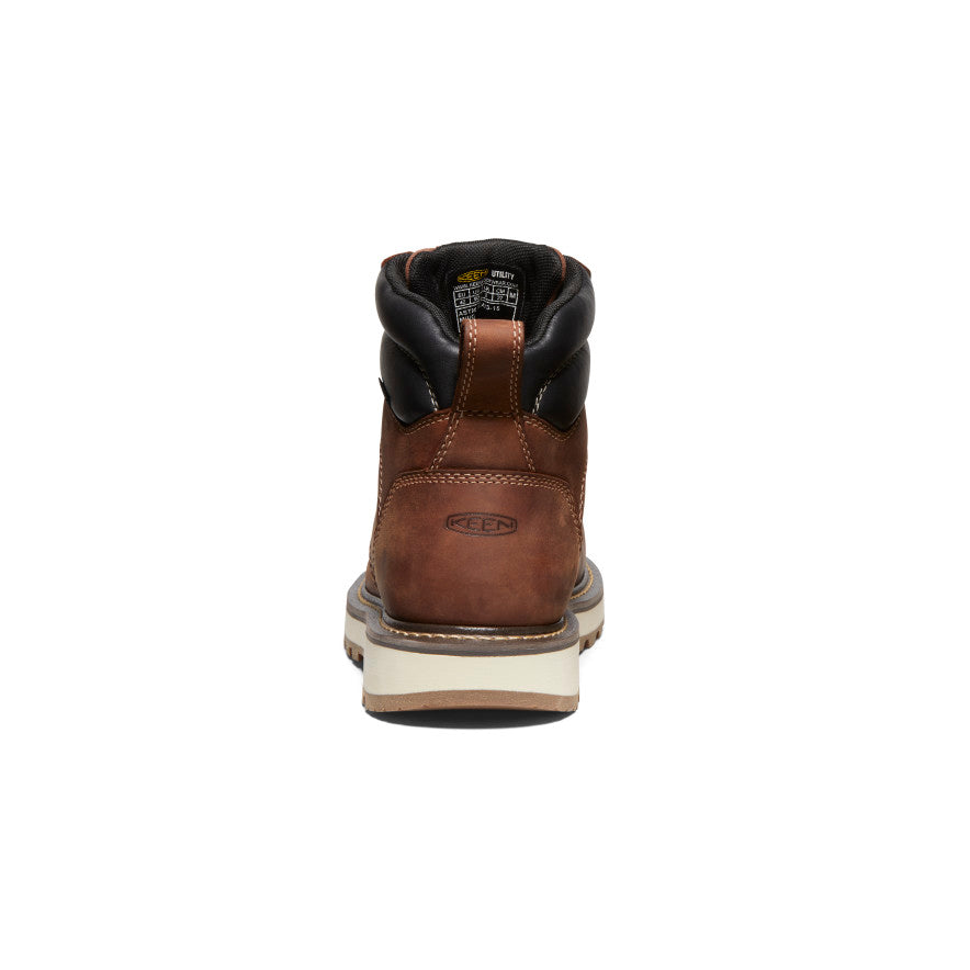 Men's Cincinnati 6" Waterproof 90° Heel Boot (Carbon Toe) Tuscan Red/Sandshell | Kenn On Sale