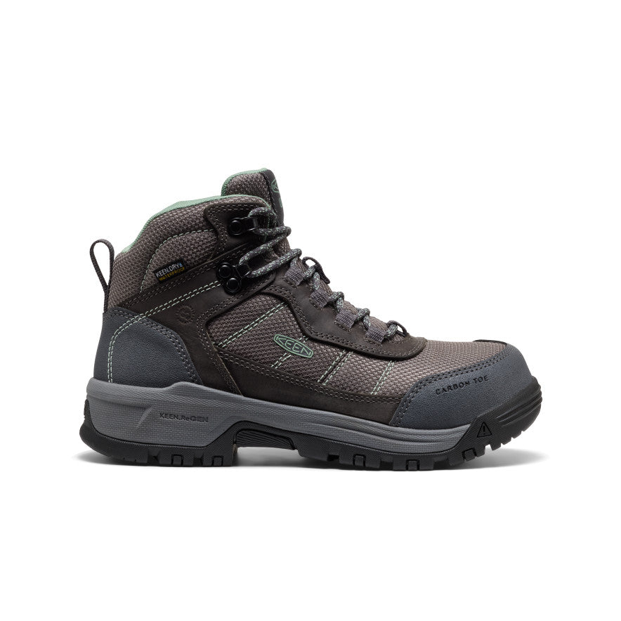 Women's Skokie Waterproof Work Boot (Carbon Toe) Magnet/Black / Keen For sale
