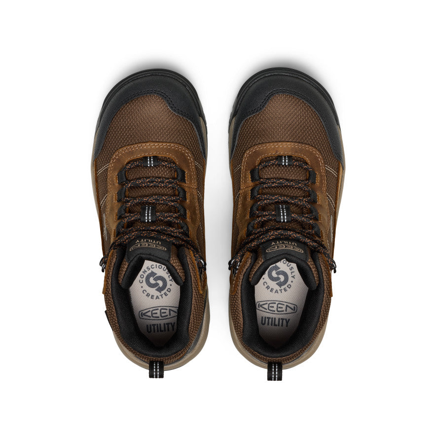 Women's Skokie Waterproof Work Boot (Soft Toe) Bison/Black | Kenn On Sale