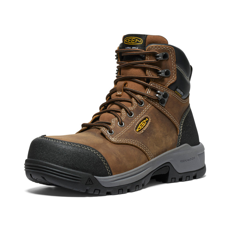 Women's Evanston 6" Waterproof Boot (Carbon Toe) Bison/Black / Keen Sale