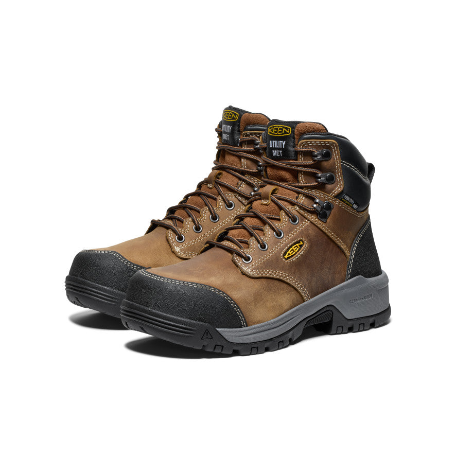 Women's Evanston 6" Waterproof Boot INT MET (Carbon Toe) Bison/Black / Keen For sale