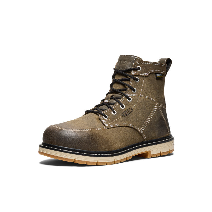 Women's San Jose 6" Waterproof 90° Heel Boot (Aluminum Toe) Steel Grey/Gum | Kenn On Sale