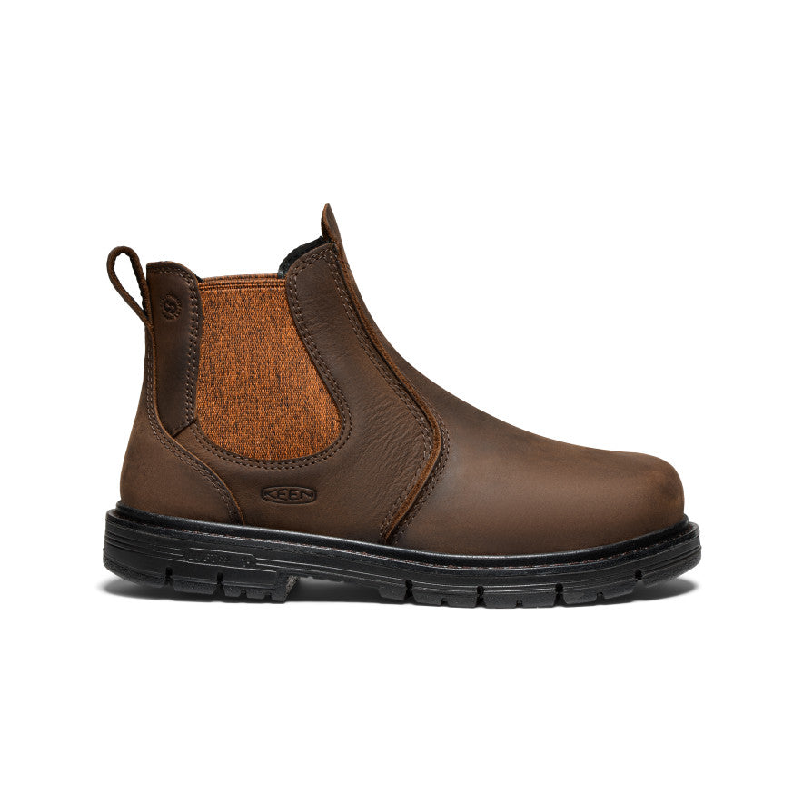 Women's San Jose Chelsea 90° Heel Boot (Aluminum Toe) Cascade Brown/Black | Keen Outlet