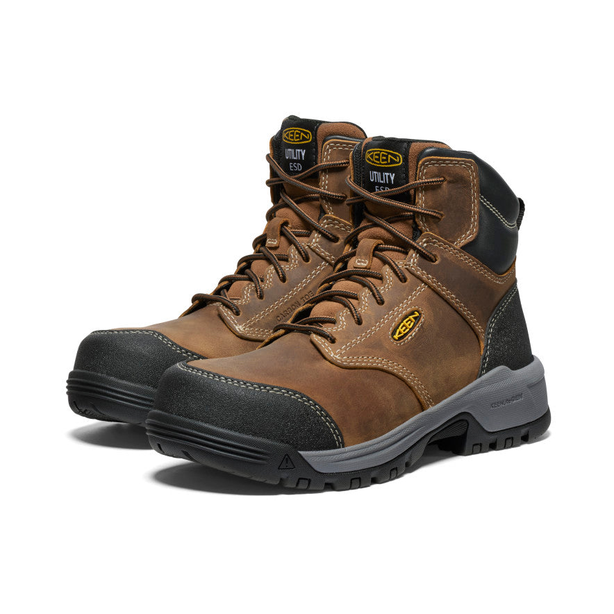 Women's Evanston 6" ESD Boot (Carbon Toe) Bison/Black / Keen For sale