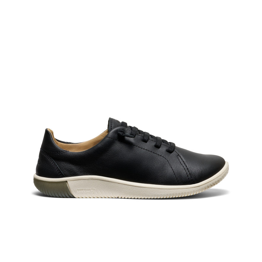Women's KNX Leather Sneaker Black/Star White / Keen For sale