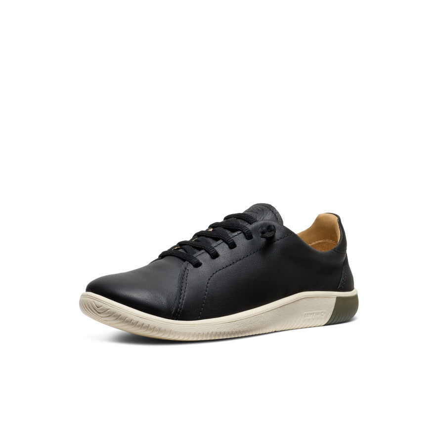 Women's KNX Leather Sneaker Black/Star White / Keen For sale