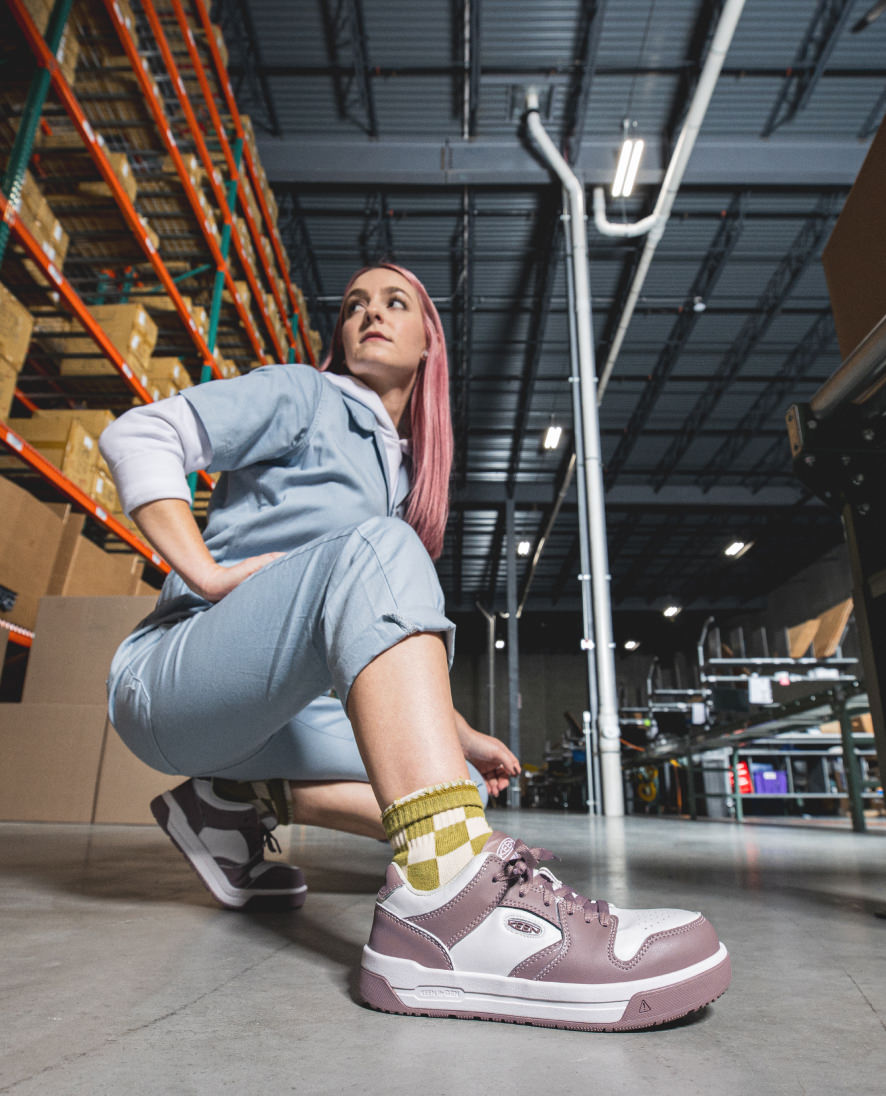 Women's Overton Work Shoe (Carbon Toe) Star White/Black | Kenn On Sale