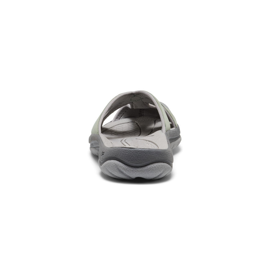Women's Bali Leather Slide Sandal Lily Pad/Steel Grey | Keen Outlet