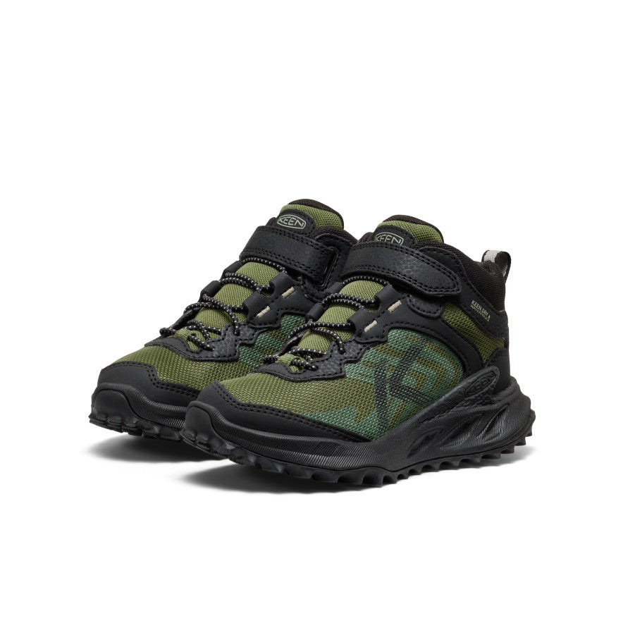 Little Kids' Zionic Waterproof Hiker Black/Bronze Green | Keen Outlet