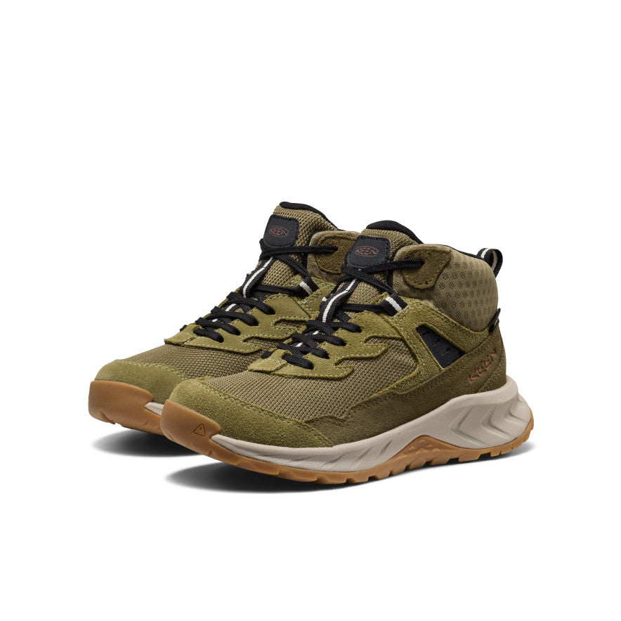 Big Kids' Hightrail Waterproof Hiking Boot Dark Olive/Martini Olive / Keen Sale
