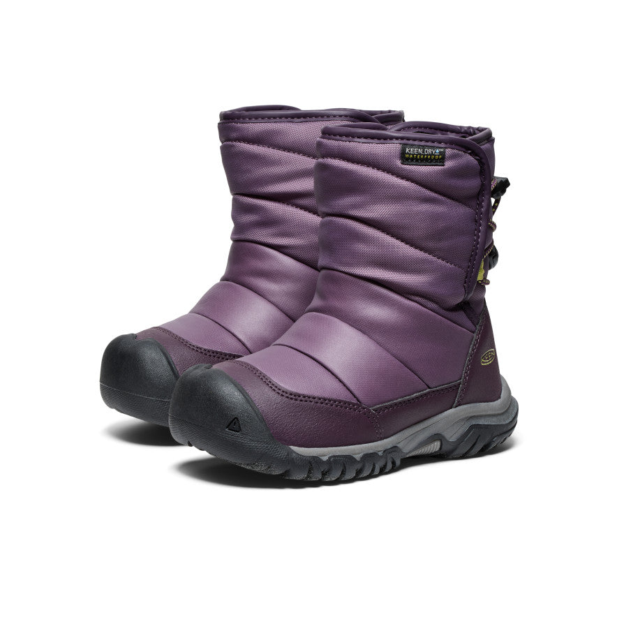 Little Kids' Puffrider Waterproof Winter Boot Black Plum/Daiquiri Green | Keen Discount