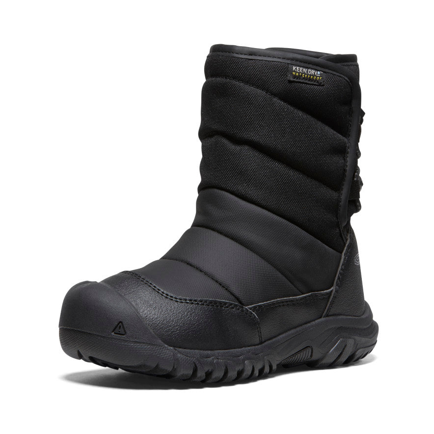 Little Kids' Puffrider Waterproof Winter Boot Black/Steel Grey | Keen Outlet