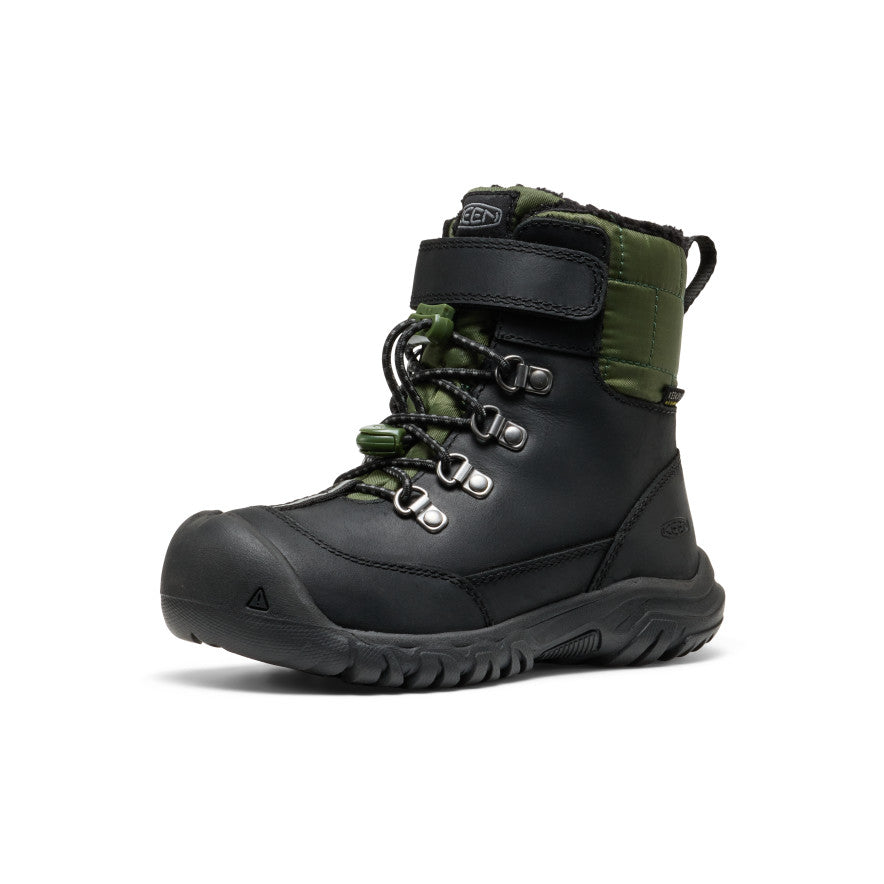 Little Kids' Kanibou Waterproof Winter Boot Black/Bronze Green | Kenn On Sale
