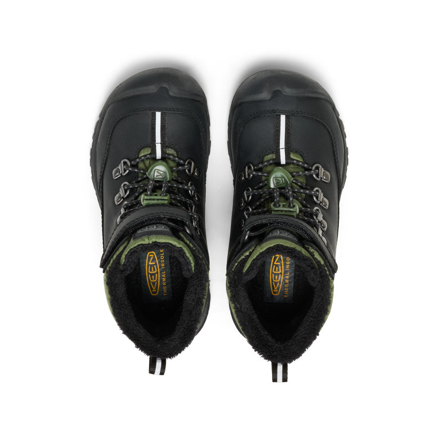 Little Kids' Kanibou Waterproof Winter Boot Black/Bronze Green | Kenn On Sale