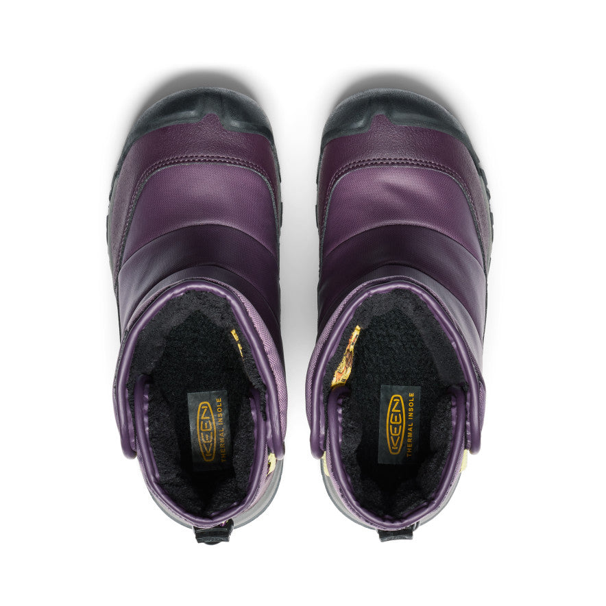 Big Kids' Puffrider Waterproof Winter Boot Black Plum/Daiquiri Green | Keen Outlet