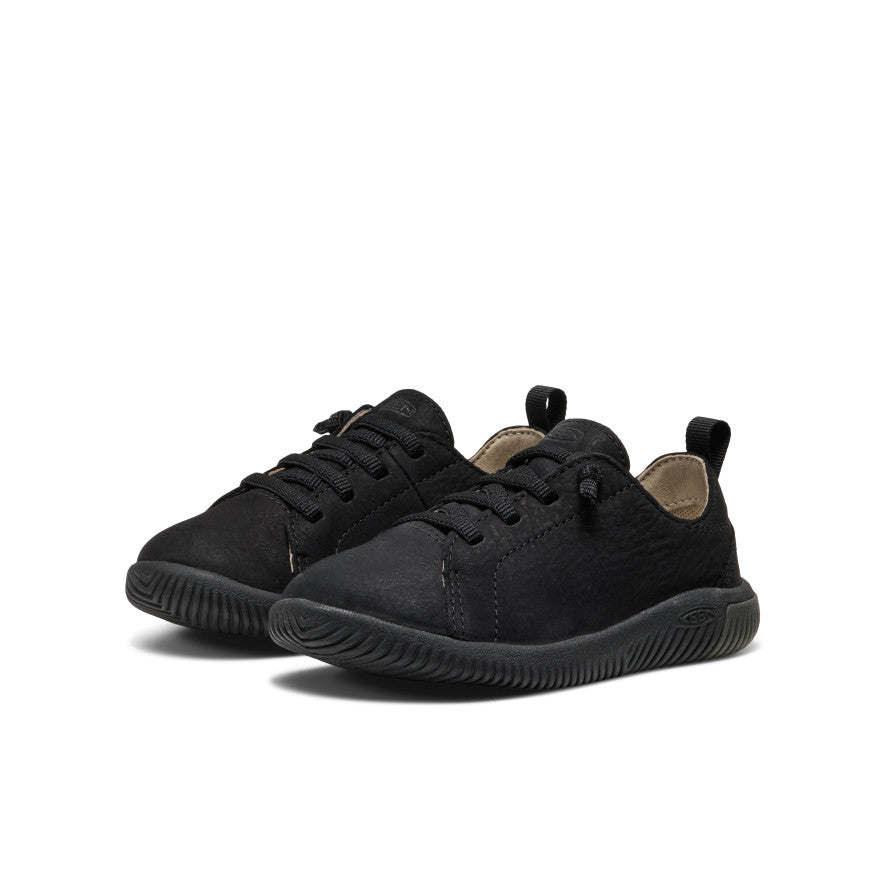 Little Kids' KNX Leather Sneaker Triple Black / Keen Sale