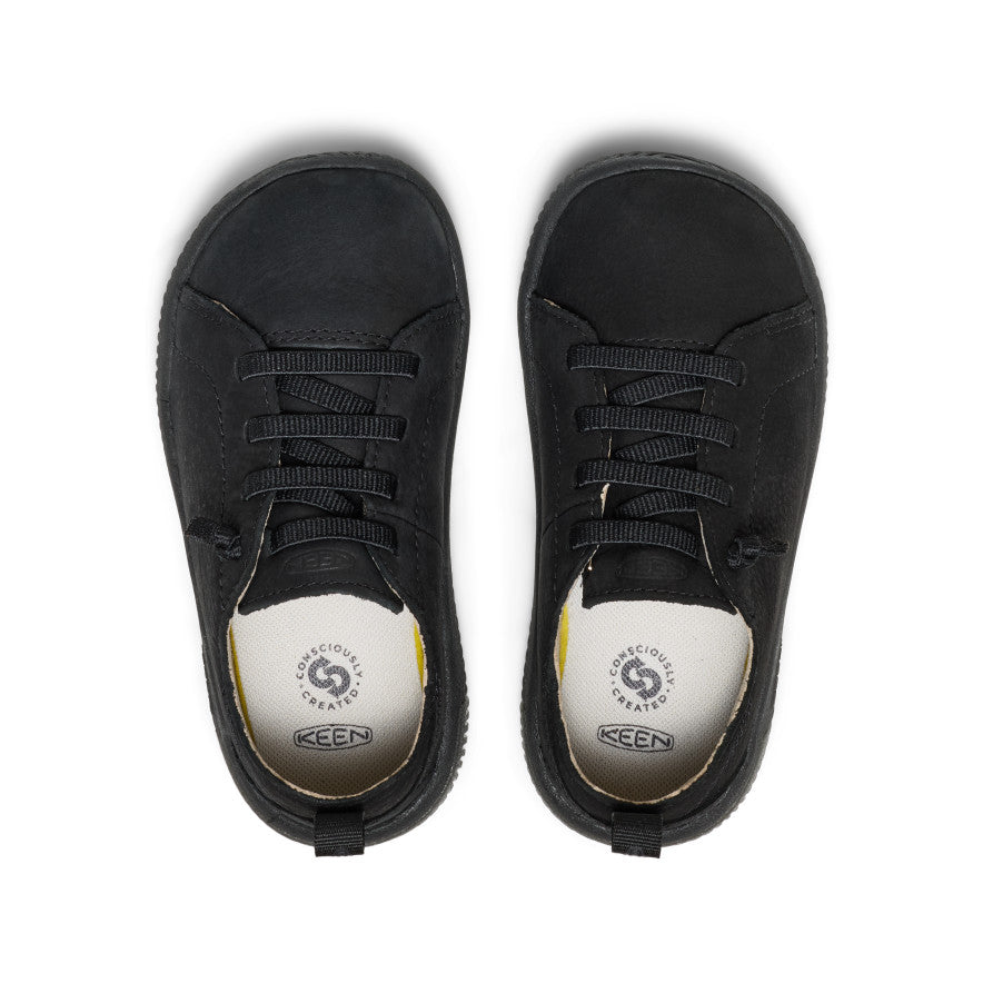Little Kids' KNX Leather Sneaker Triple Black / Keen Sale