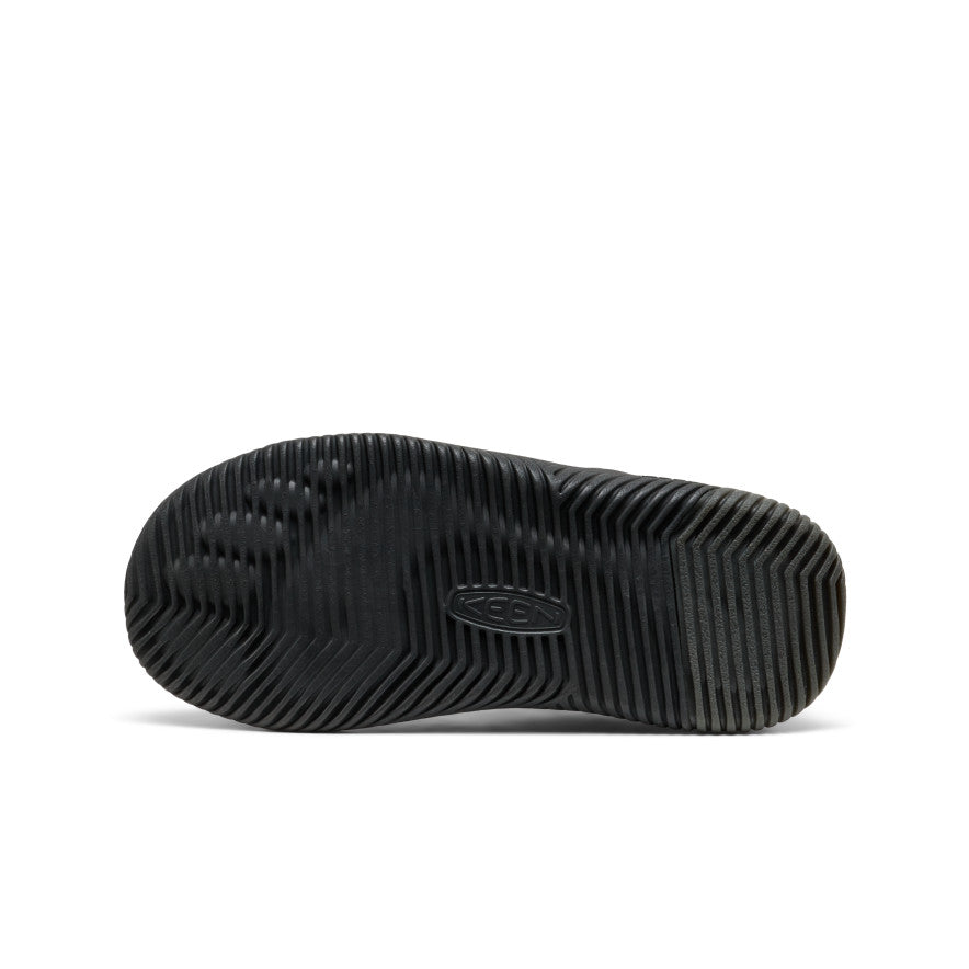 Big Kids' KNX Leather Sneaker Triple Black | Kenn On Sale
