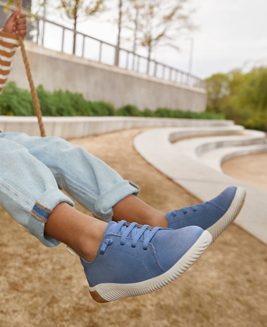 Little Kids' KNX Leather Sneaker Coronet Blue/Vapor / Keen Online