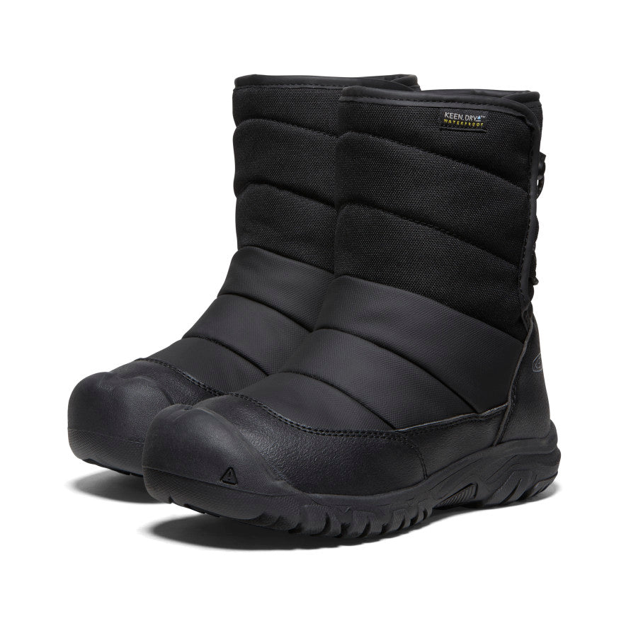 Big Kids' Puffrider Waterproof Winter Boot Black/Steel Grey / Keen Online